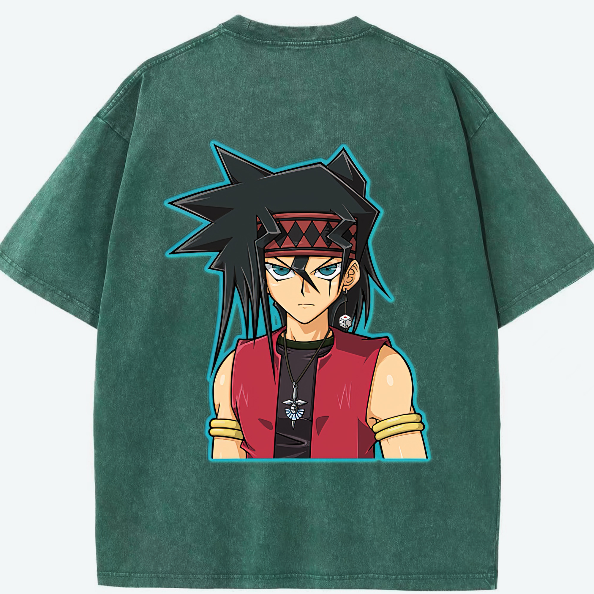 （画像用） 遊☆戯☆王 Yu-Gi-Oh! 綿100% ヴィンテージ風 半袖Tシャツ（背面プリント）